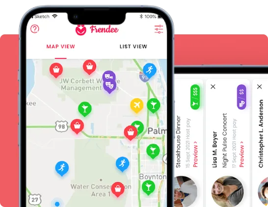 Joining an activity in the Frendee app